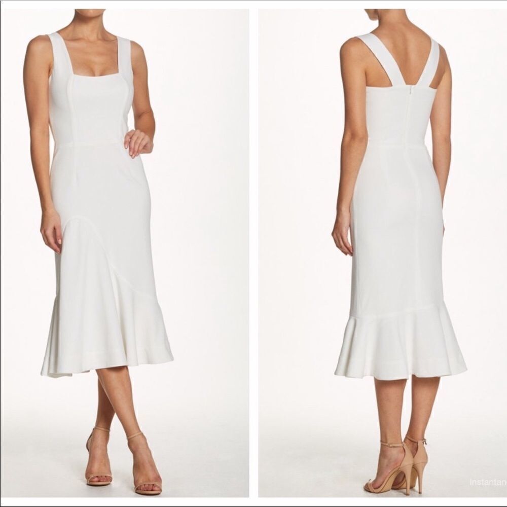Dress the Population Monica Tea Length Trumpet Dress Sz XL